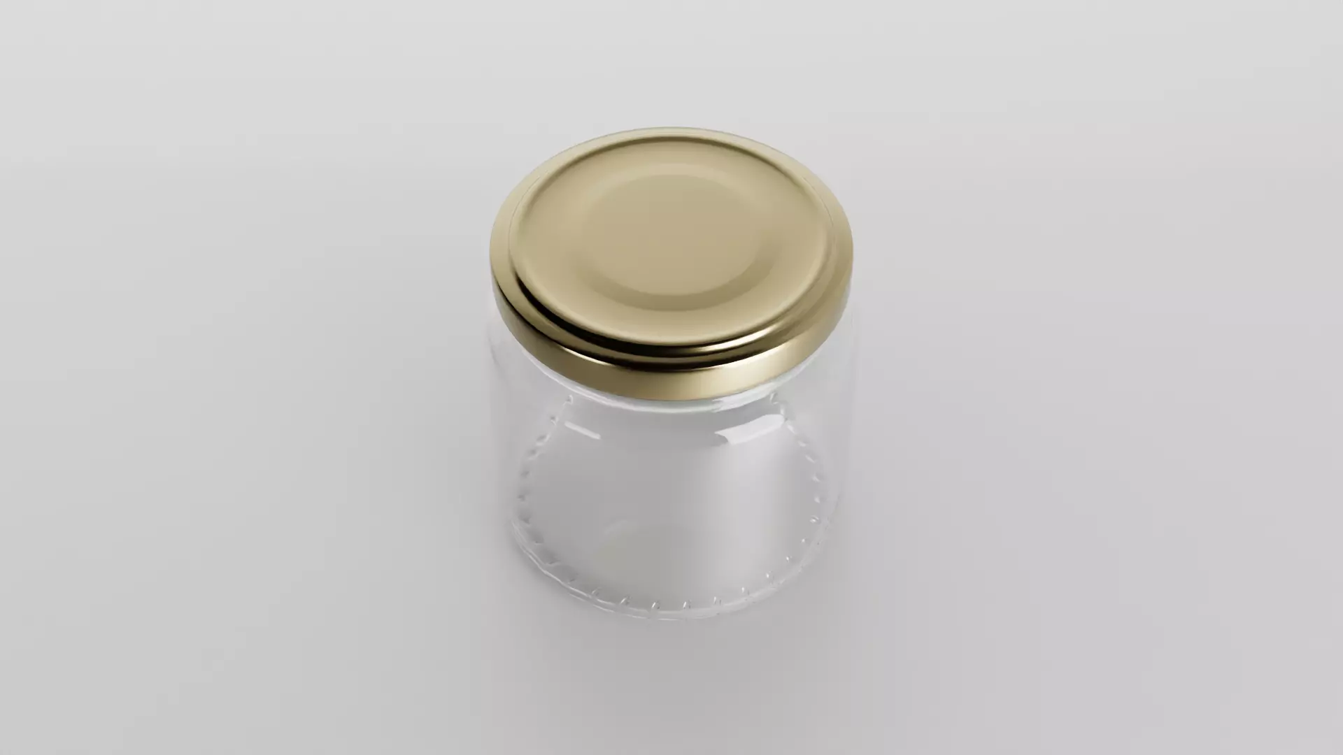 Glass jar small Low-poly 3D model_0