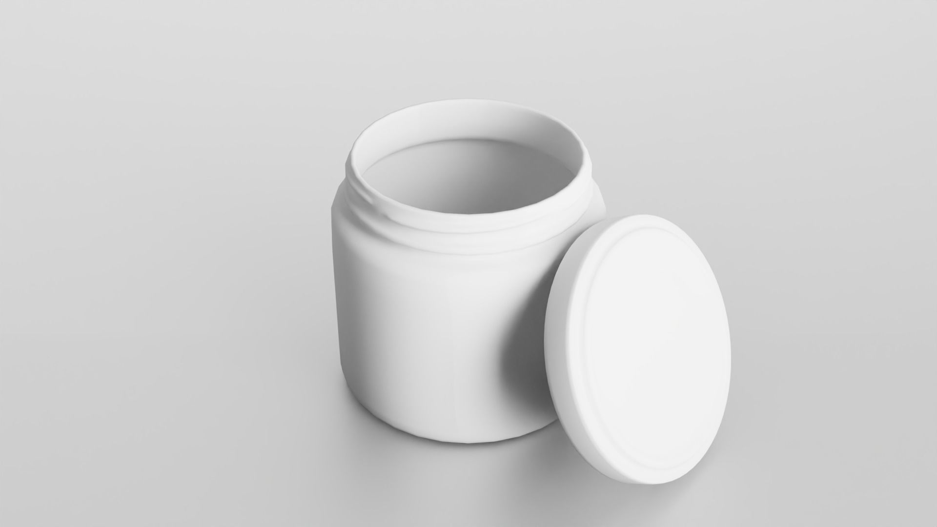 Glass jar small Low-poly 3D model_23