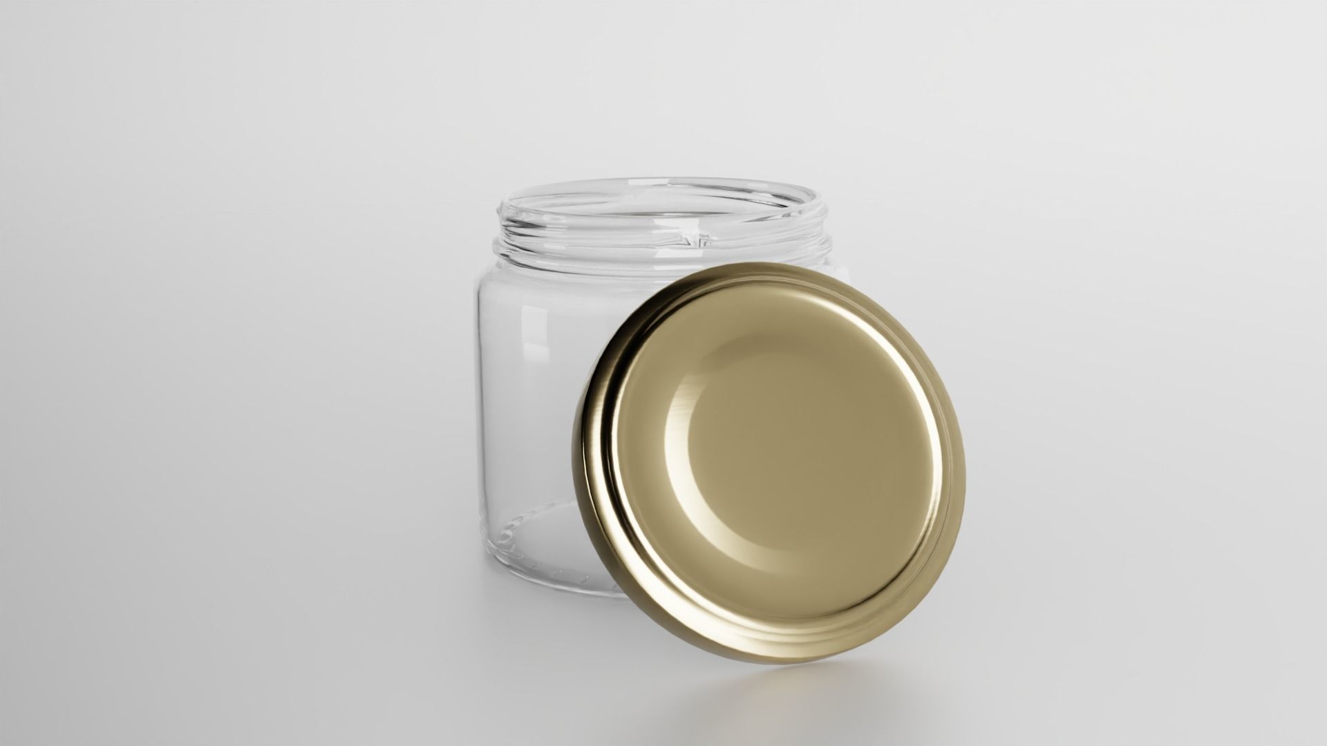 Glass jar small Low-poly 3D model_9