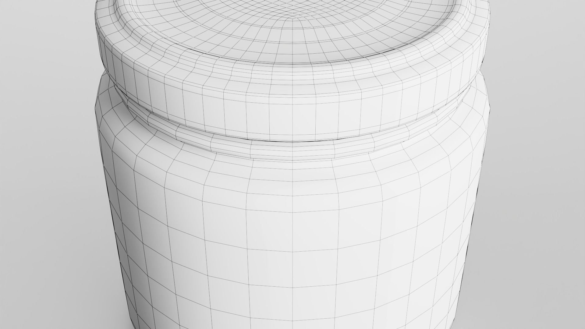 Glass jar small Low-poly 3D model_29