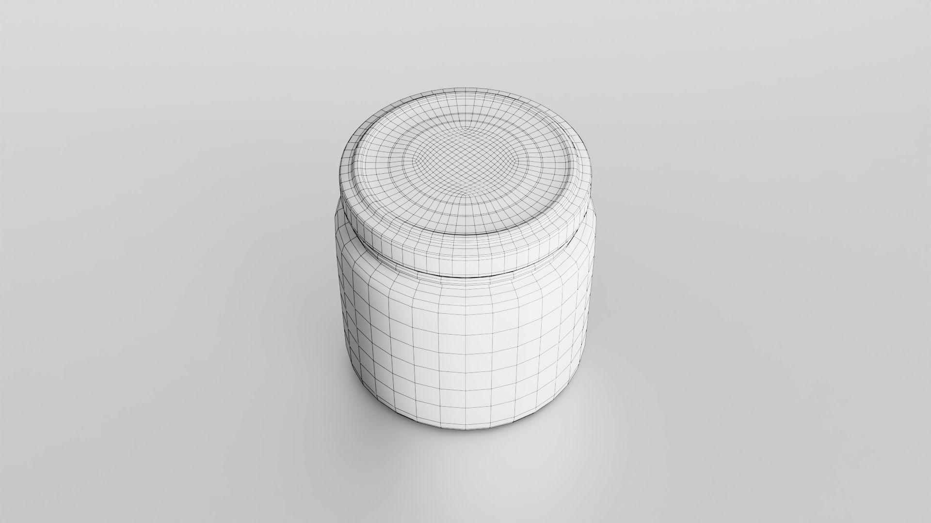 Glass jar small Low-poly 3D model_25