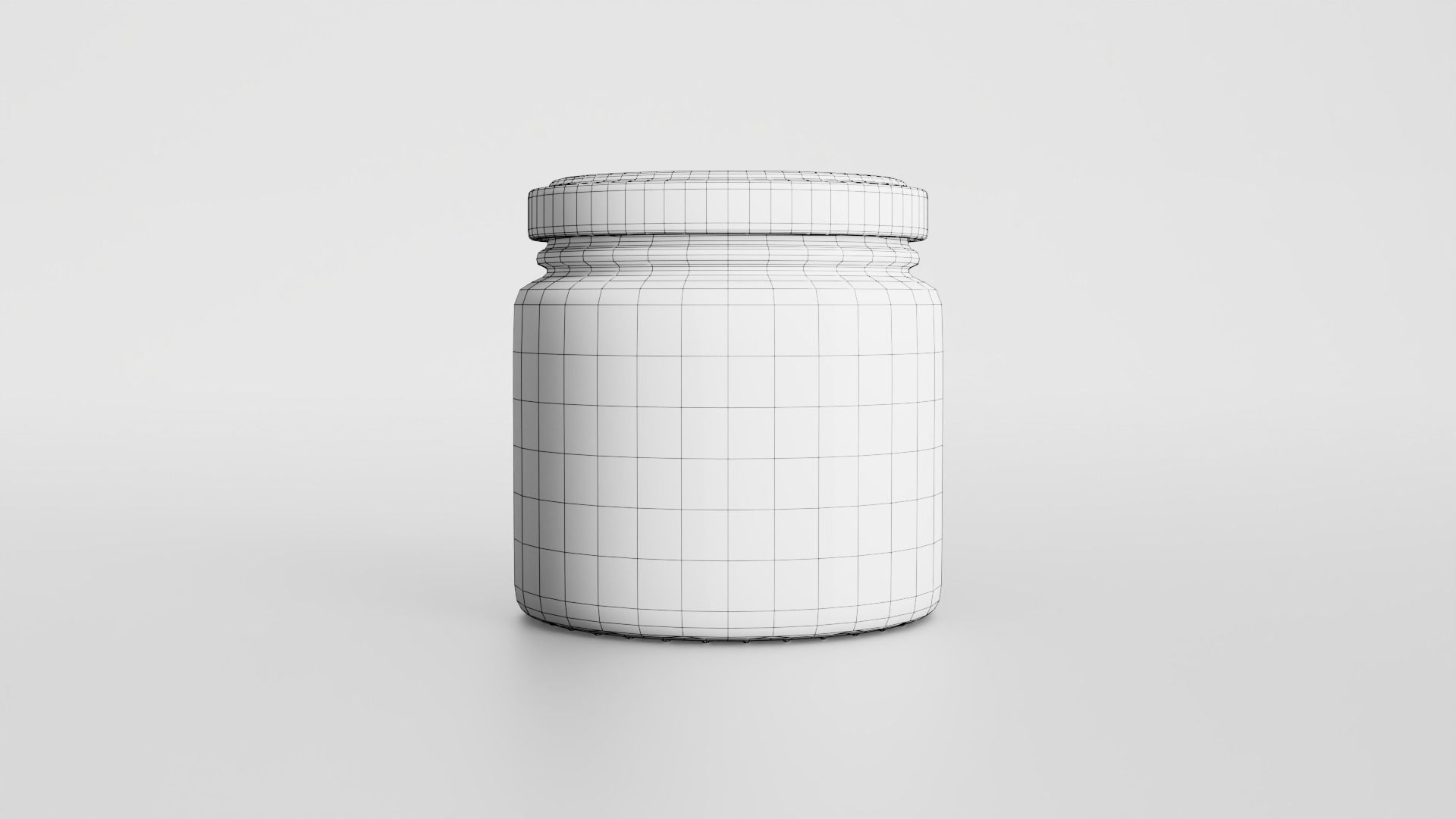 Glass jar small Low-poly 3D model_26