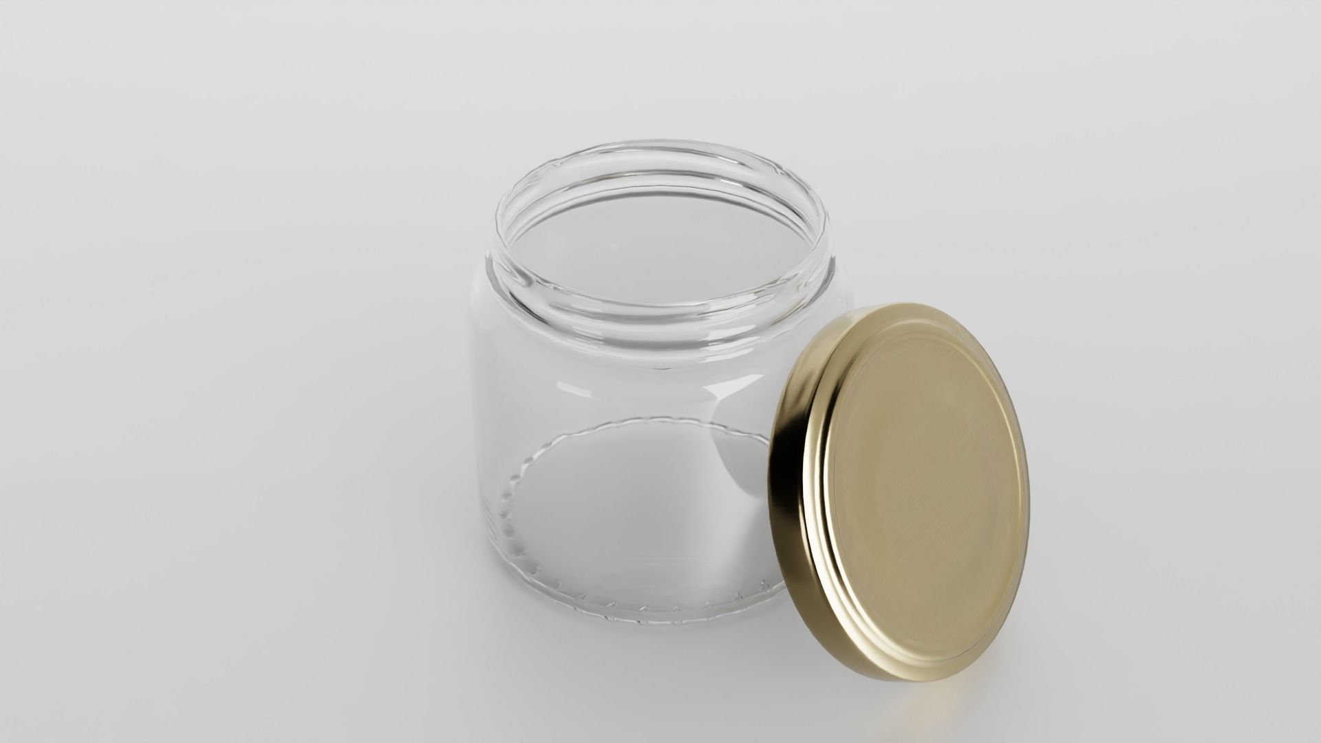 Glass jar small Low-poly 3D model_11