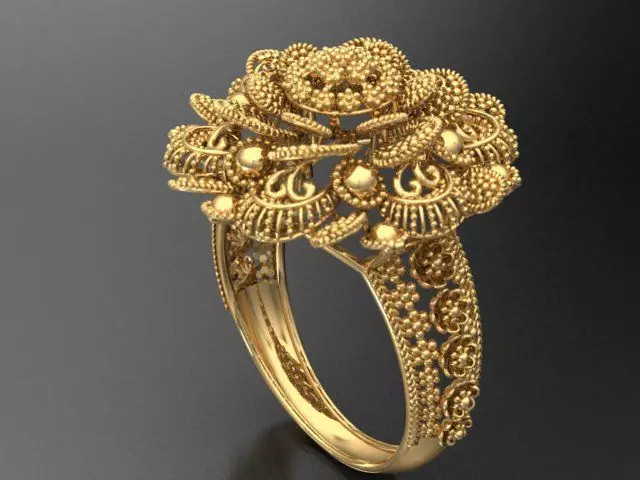 Ladies Beautiful Ring color 2 3D print model