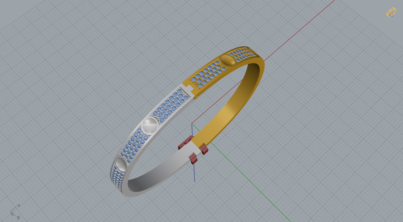 Louis Vuitton Bracelet 3D print model_12