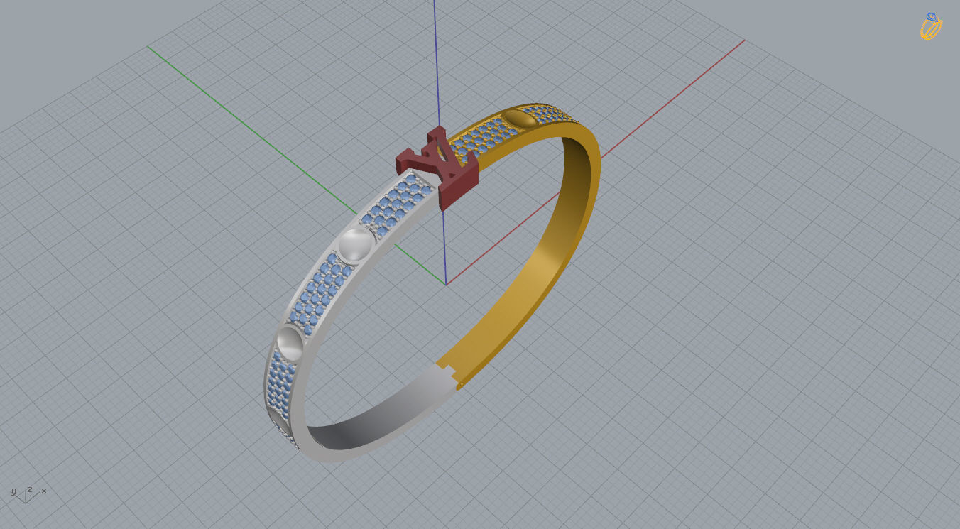 Louis Vuitton Bracelet 3D print model_11