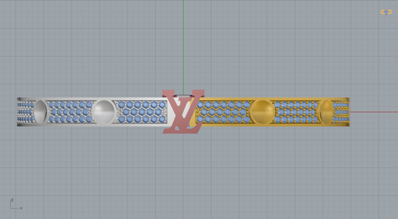 Louis Vuitton Bracelet 3D print model_7