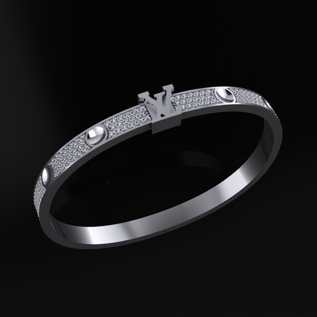Louis Vuitton Bracelet 3D print model_2