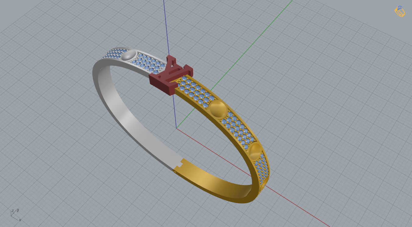 Louis Vuitton Bracelet 3D print model_8
