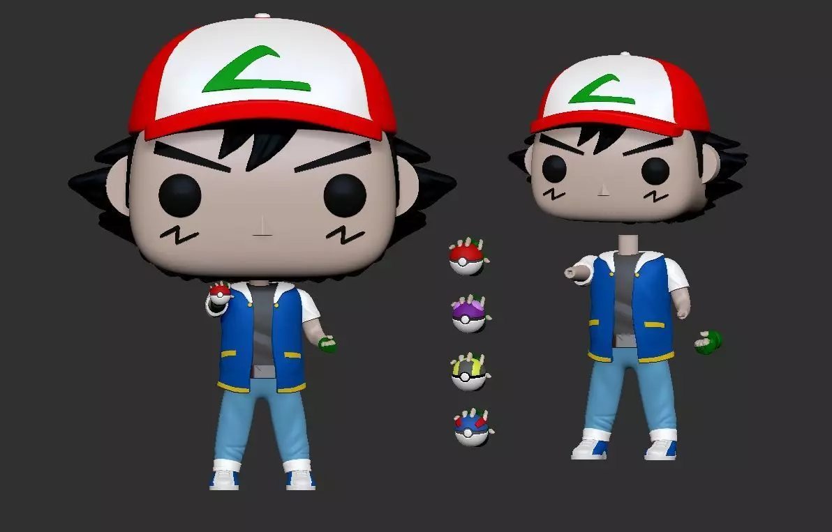 ASH KETCHUM - POKEMON - FUNKO 3D print model_0