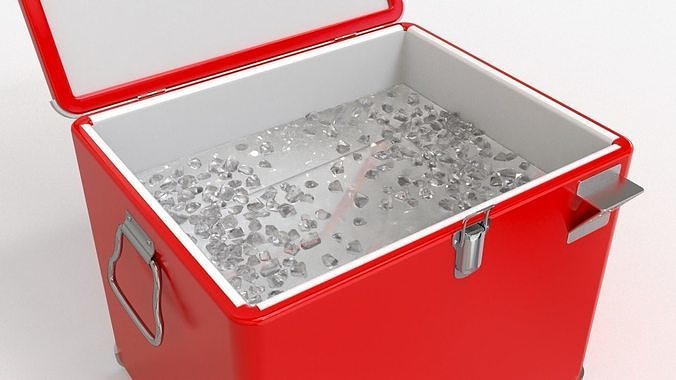 Vintage Metal Cooler 3D model 2
