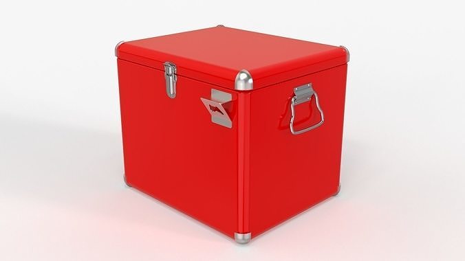 Vintage Metal Cooler 3D model 4