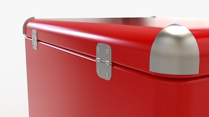 Vintage Metal Cooler 3D model 5