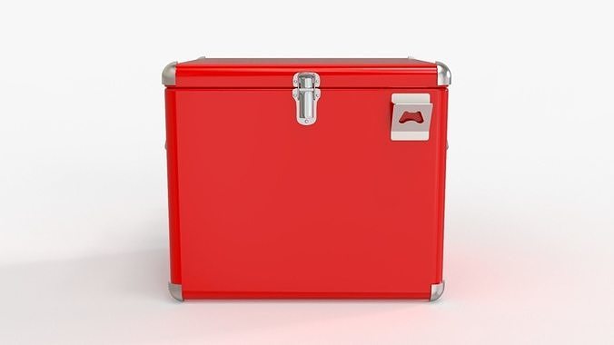 Vintage Metal Cooler 3D model 3