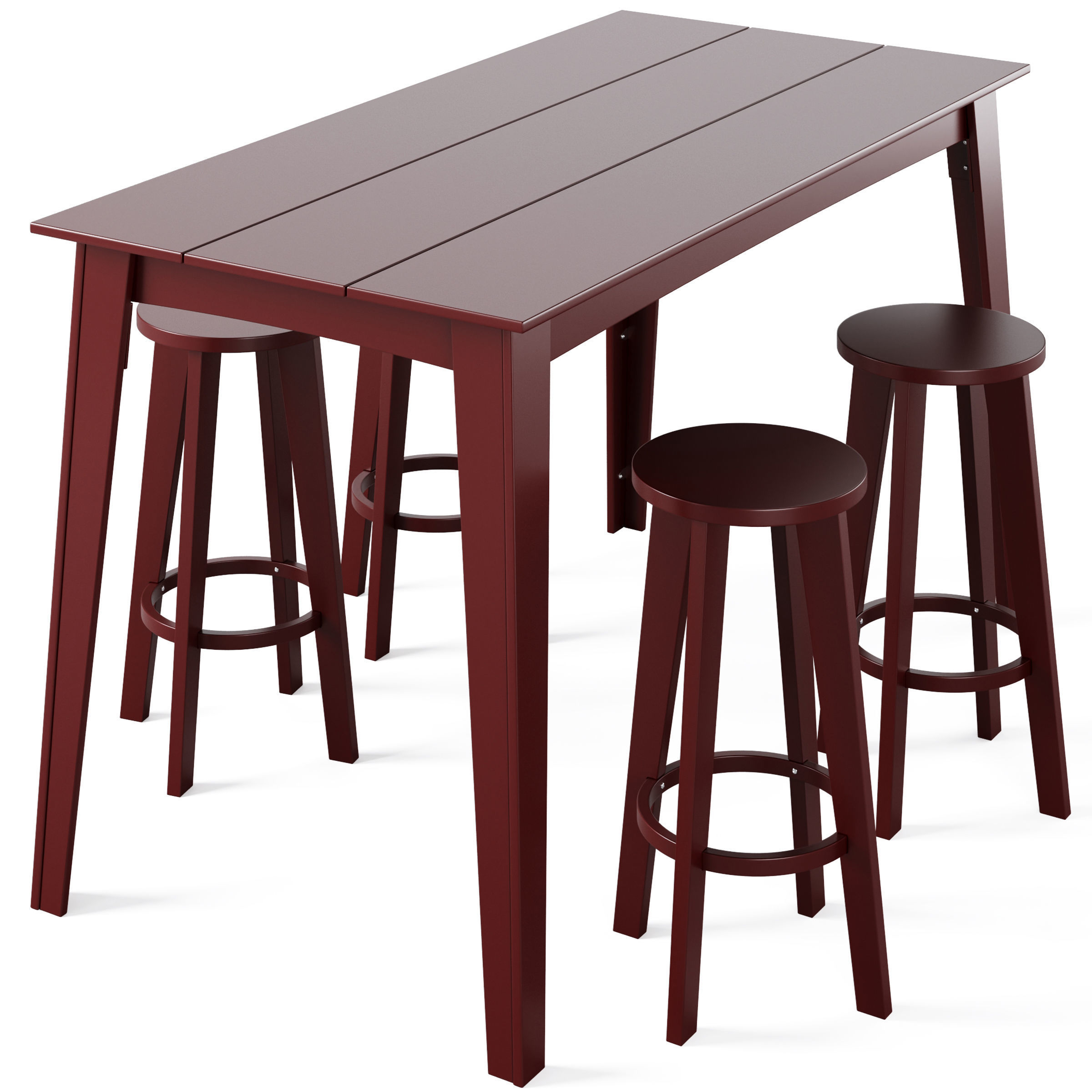 Alfresco Bar Table and Norm Bar Stool by Loll designs 3D model CGTrader