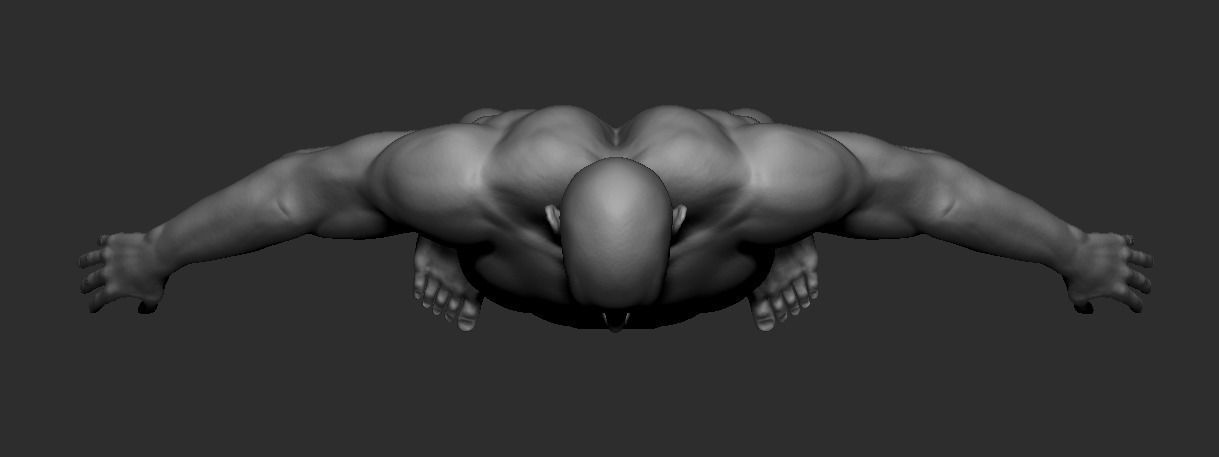 basemesh Man Low-poly 3D model_6