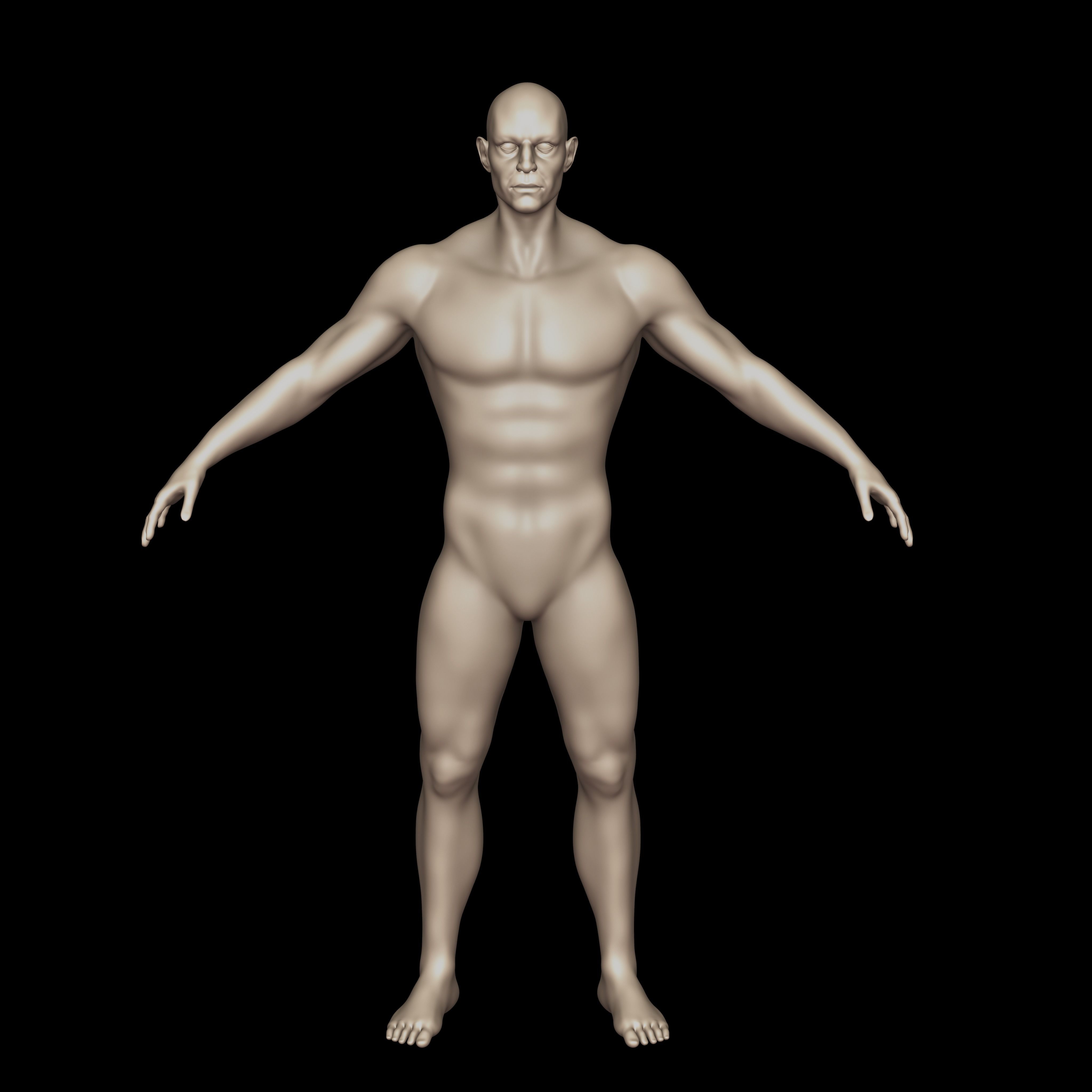 basemesh Man Low-poly 3D model_1