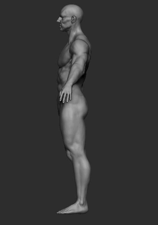 basemesh Man Low-poly 3D model_5