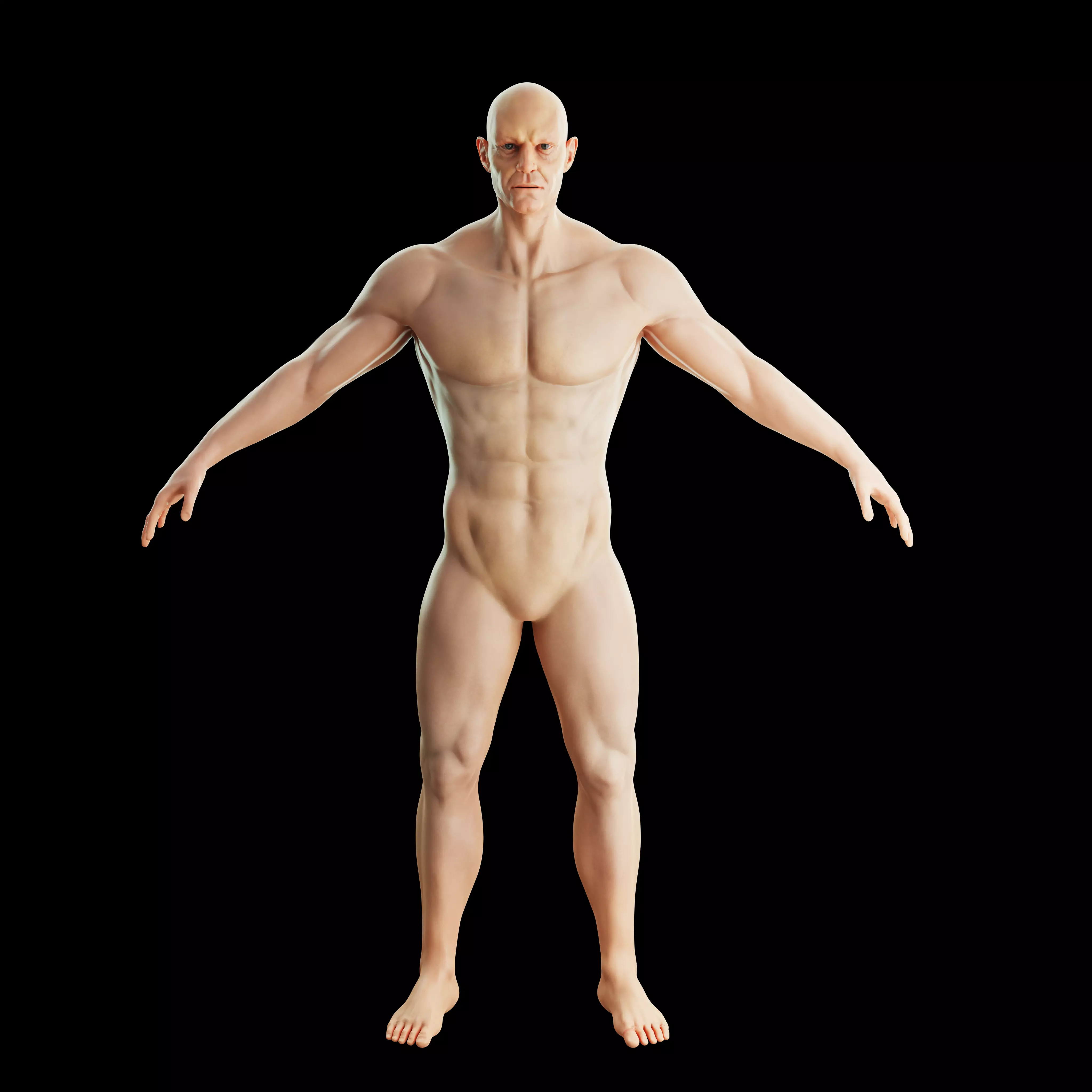 basemesh Man Low-poly 3D model_0