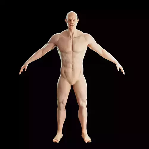 basemesh Man Low-poly 3D model