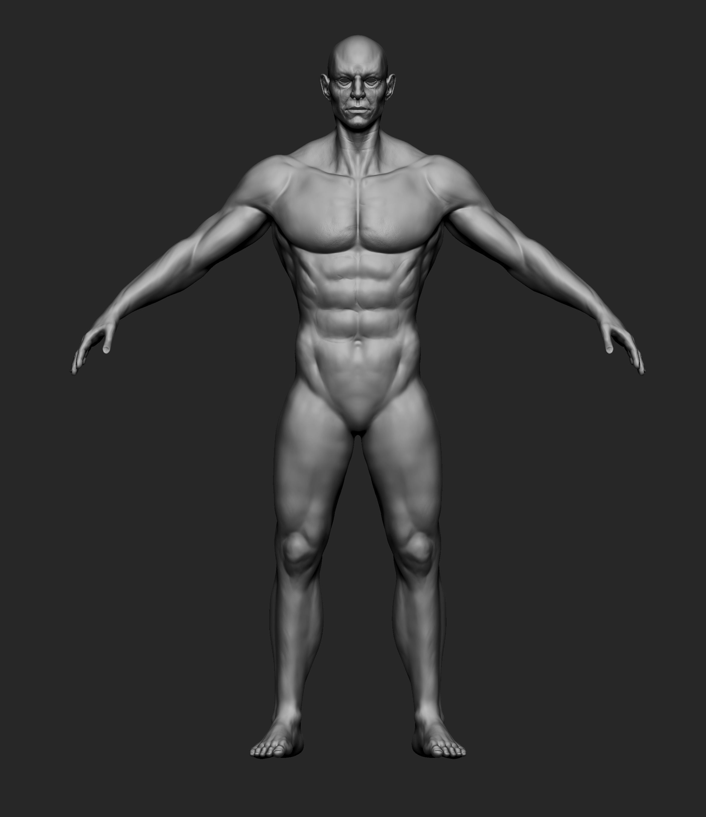 basemesh Man Low-poly 3D model_3