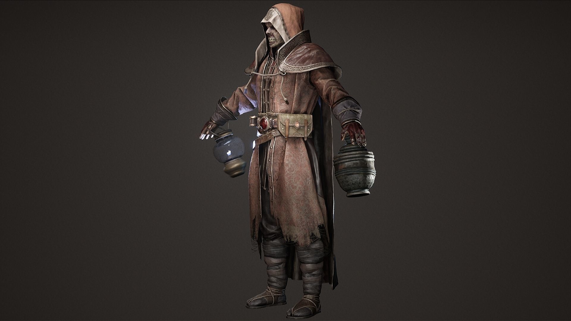 Undead Alchemist Low-poly 3D model_2