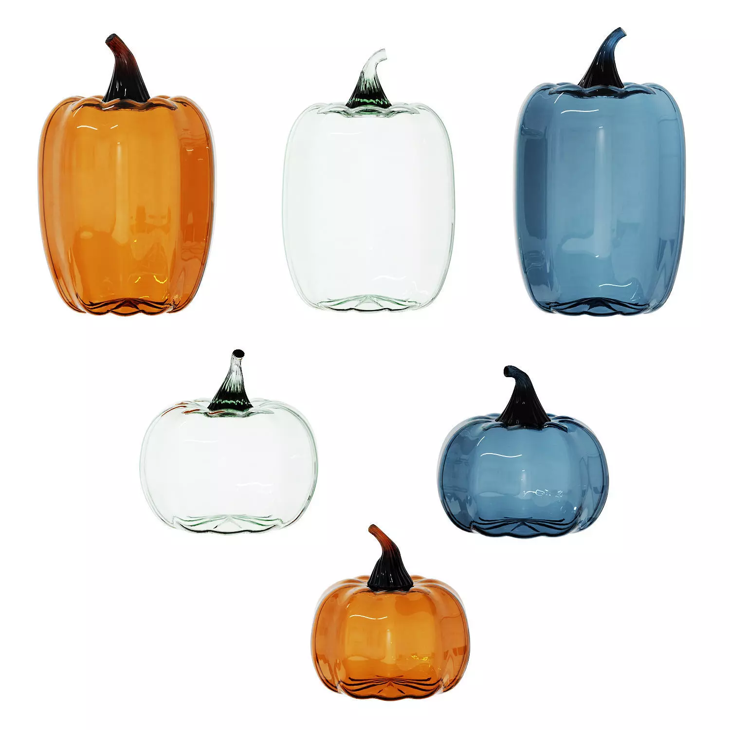Glass Pumpkins 3D model_0