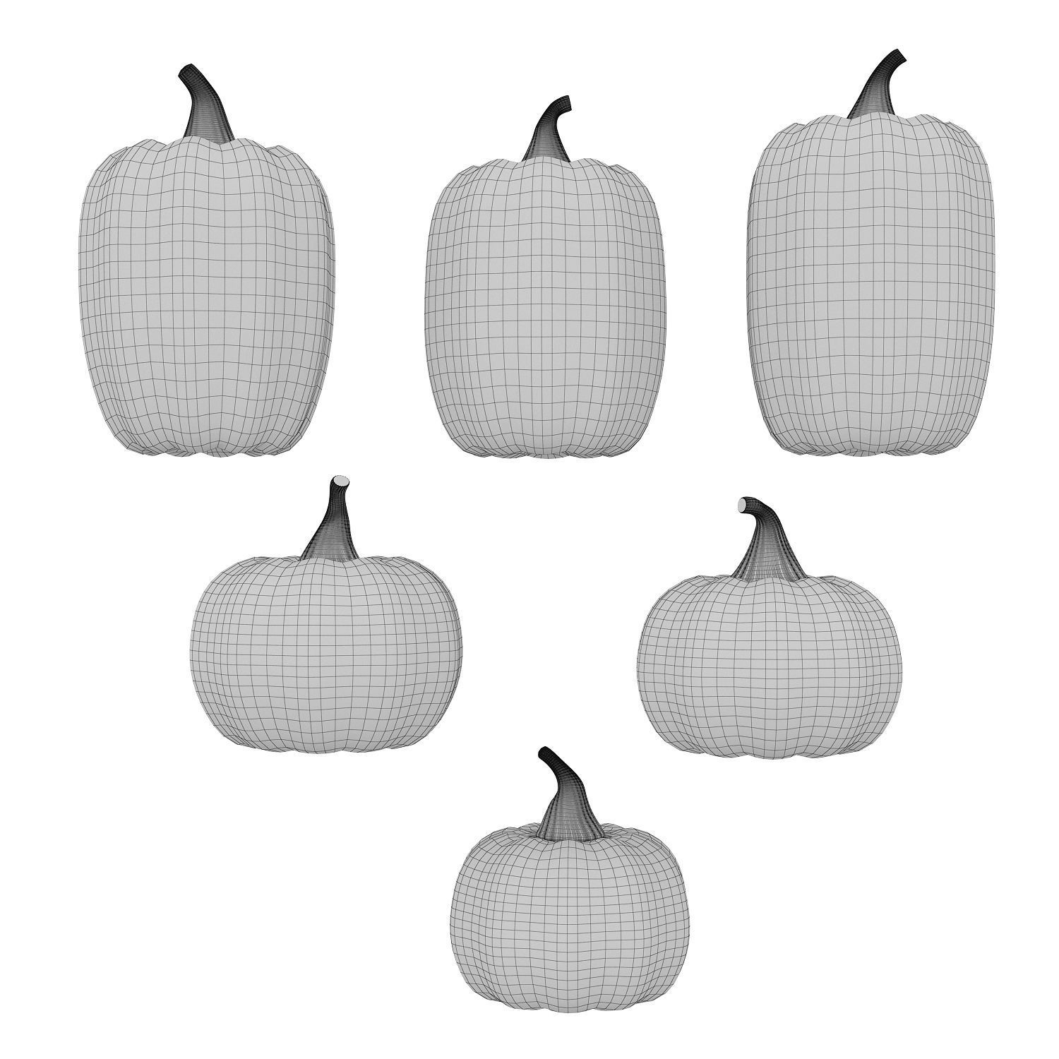 Glass Pumpkins 3D model_5