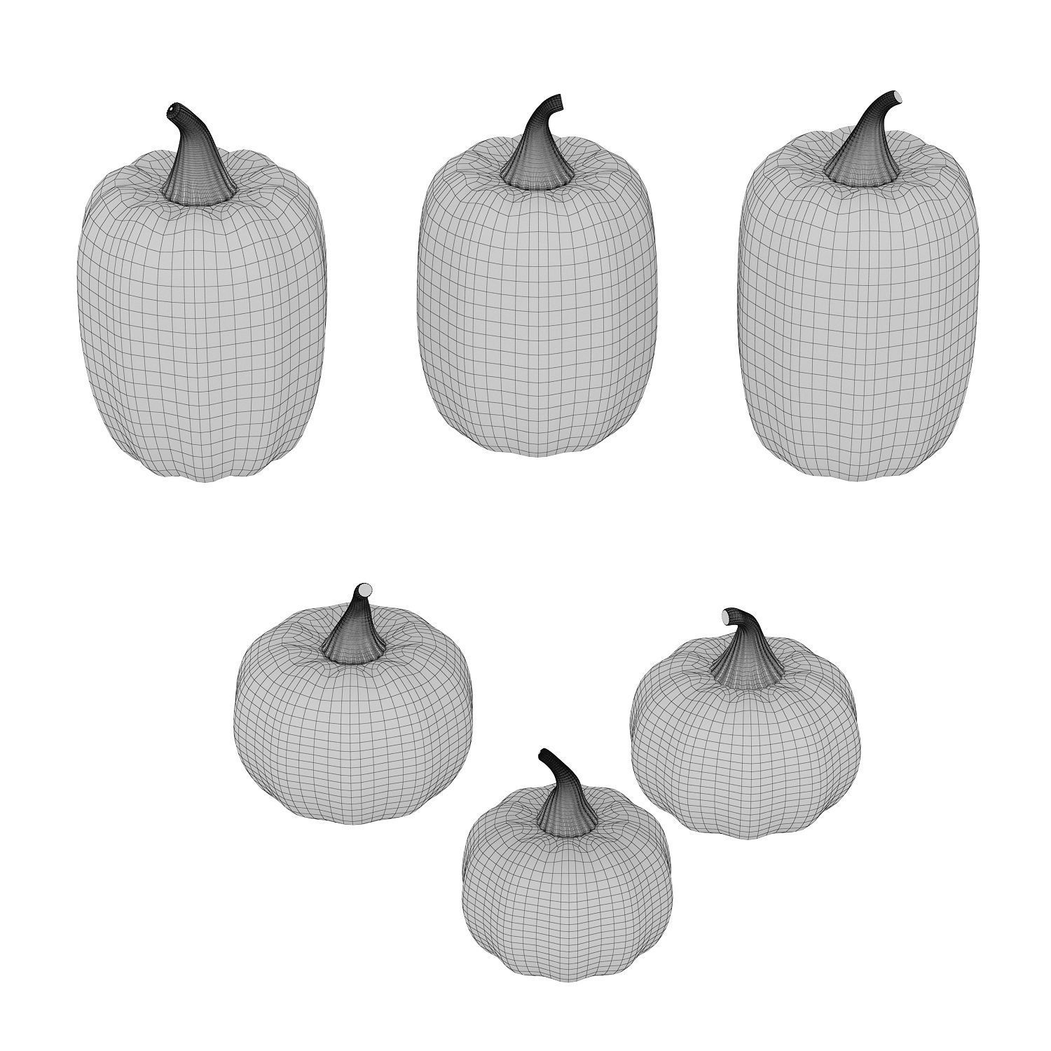 Glass Pumpkins 3D model_6