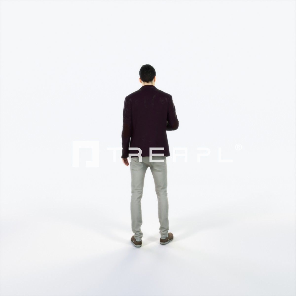 Prime 05L Champagne Glass Casual Man Low-poly 3D model_4