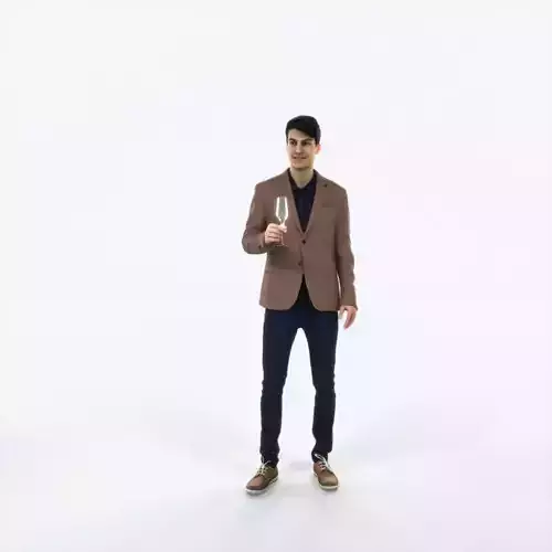 Prime 05E Champagne Glass Casual Man