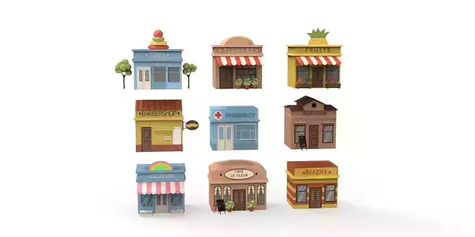 Cartoon City Building Shop 2