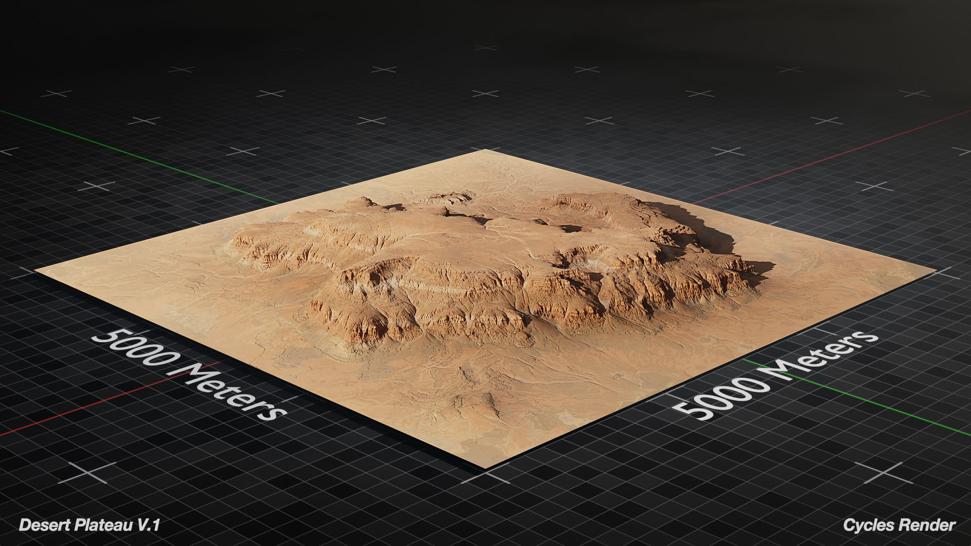 Desert Plateau Large Version 1 3D model_10
