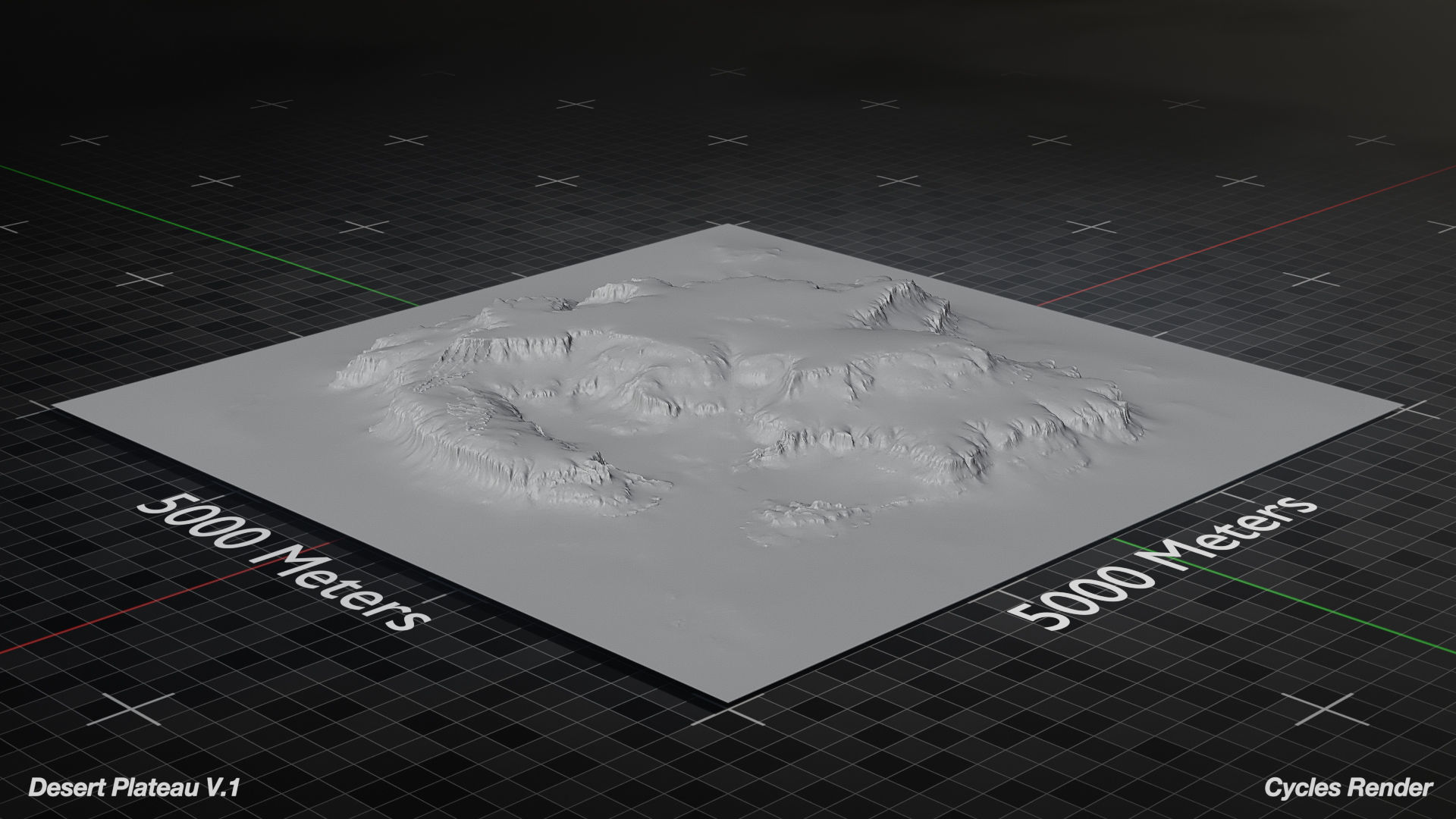 Desert Plateau Large Version 1 3D model_4