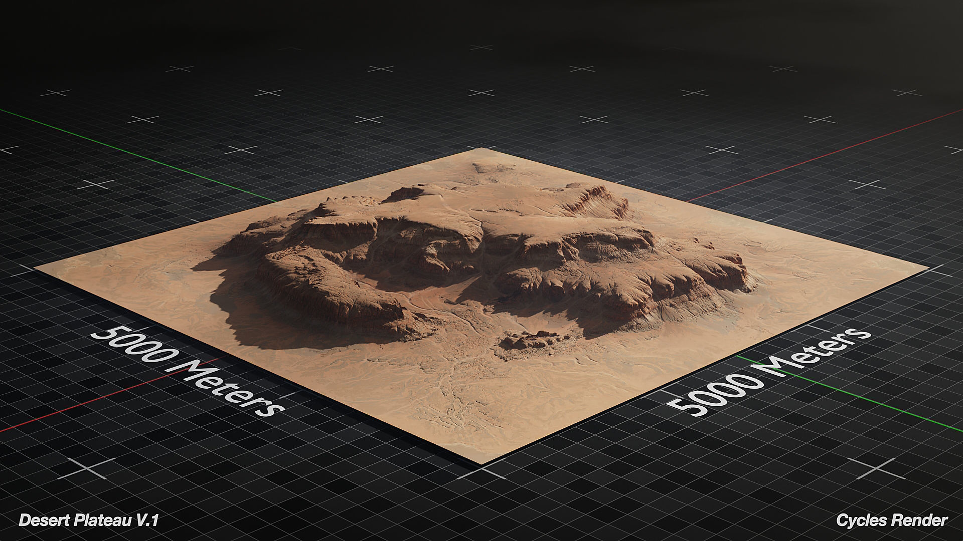 Desert Plateau Large Version 1 3D model_1
