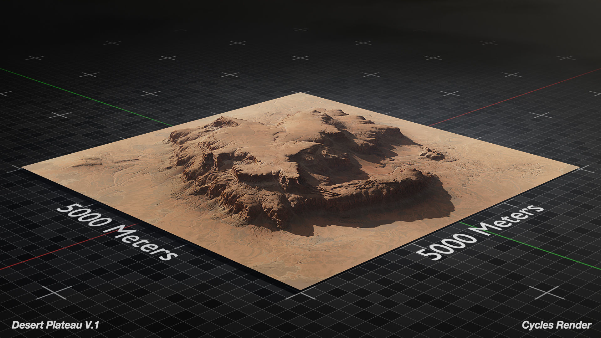 Desert Plateau Large Version 1 3D model_11