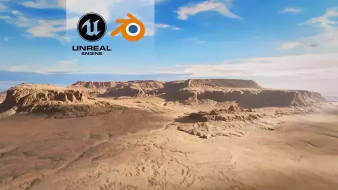 Desert Plateau Large Version 1 3D model