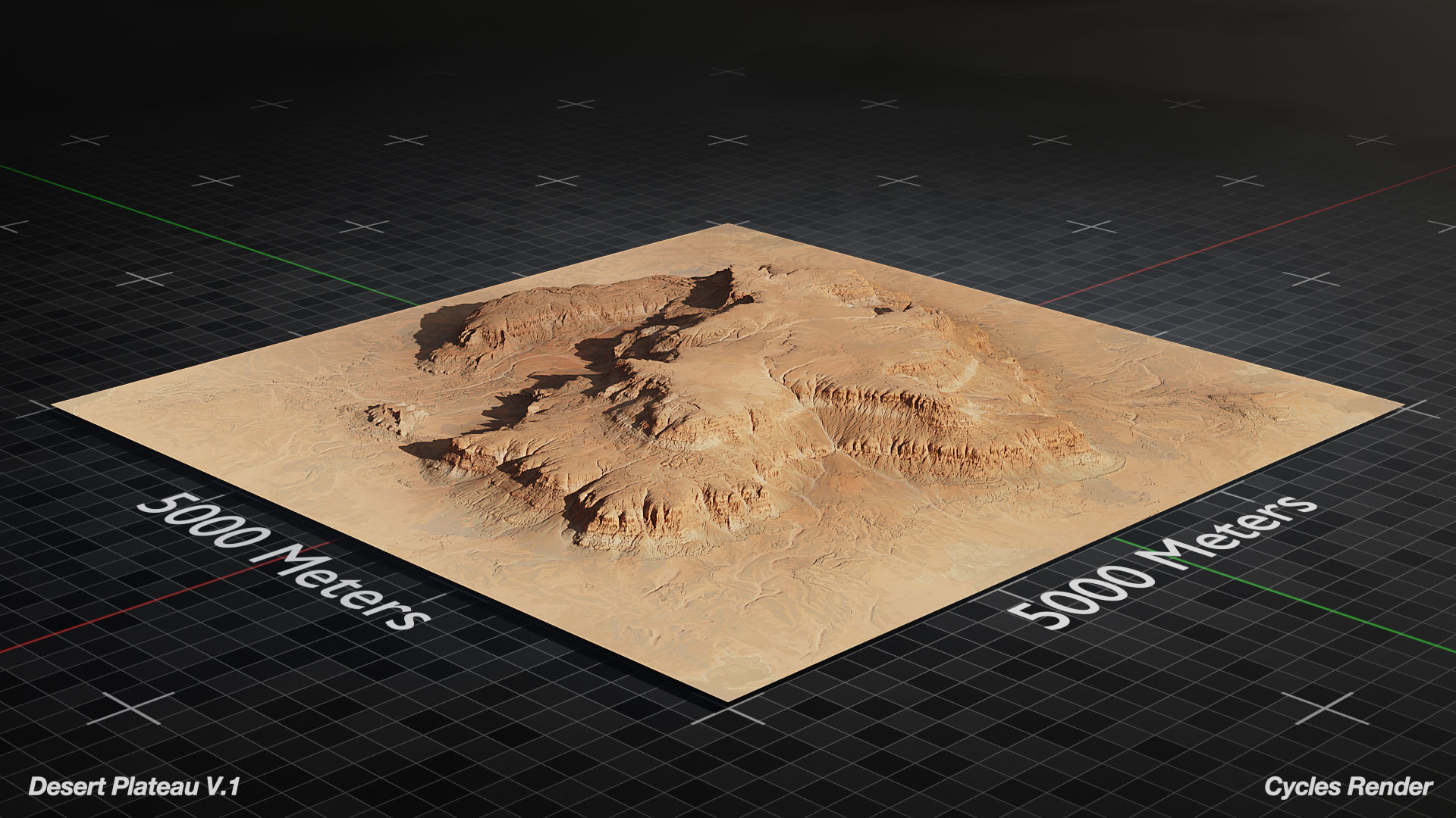 Desert Plateau Large Version 1 3D model_9