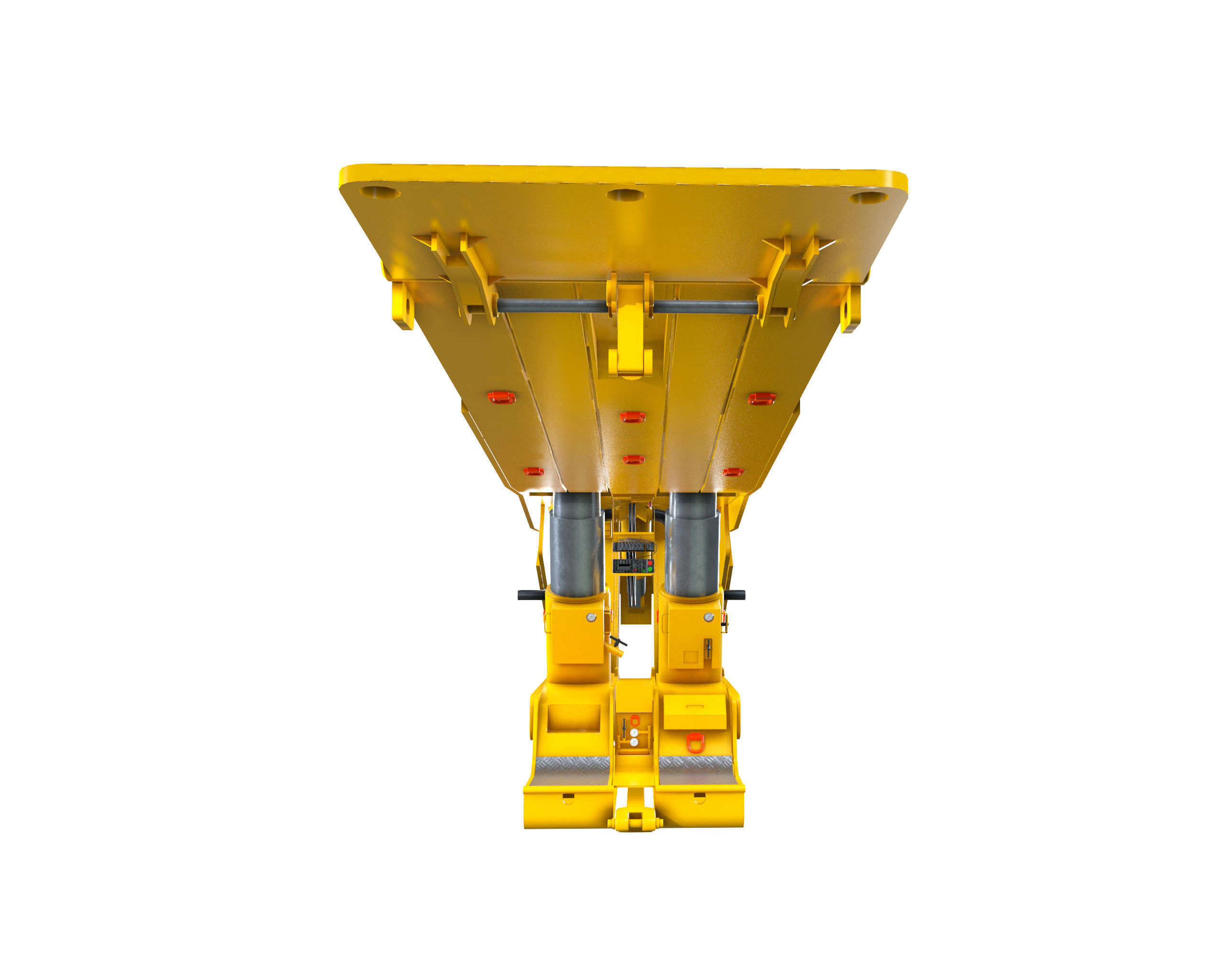 Longwall Mining Roof Support Low-poly 3D model_11