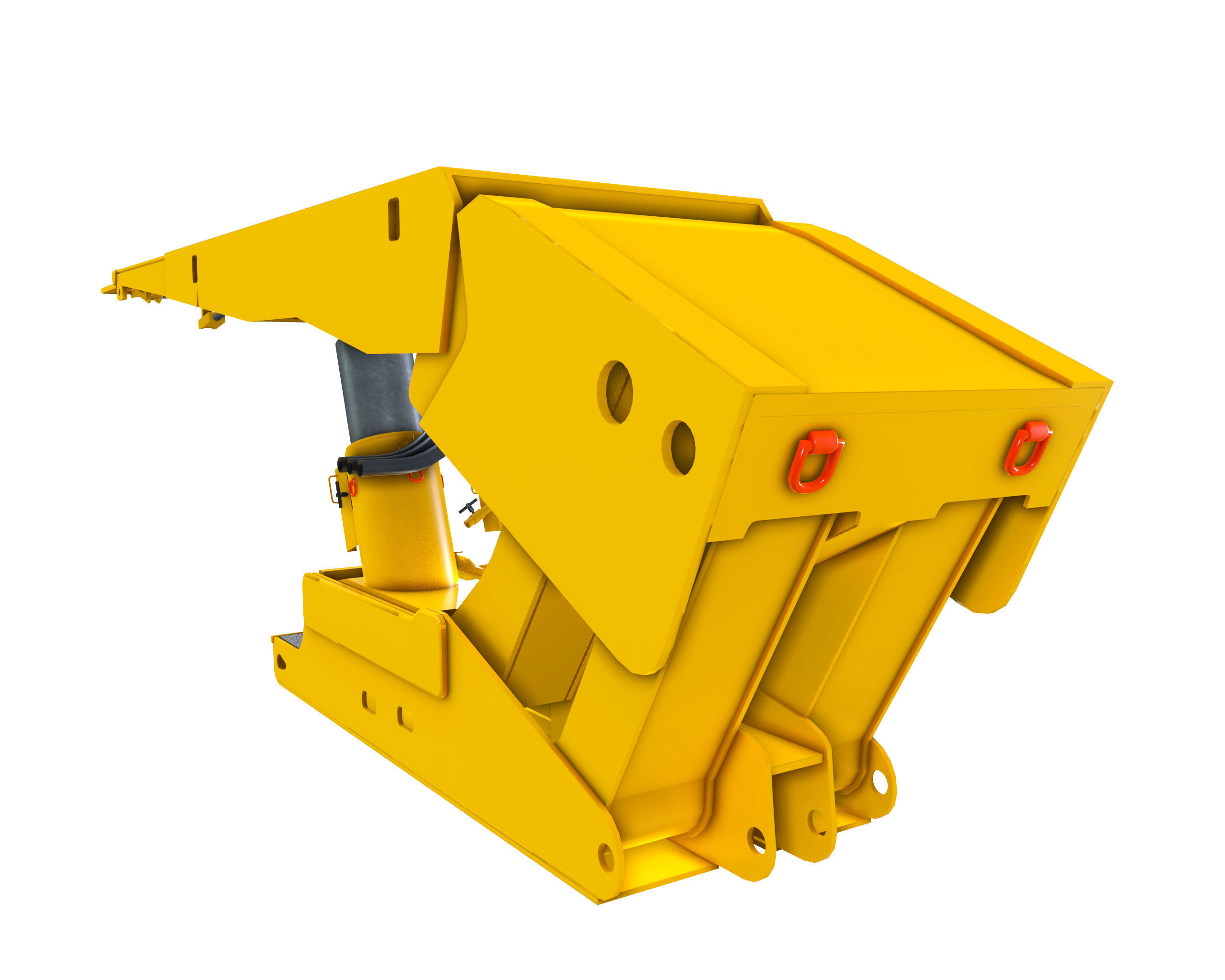 Longwall Mining Roof Support Low-poly 3D model_14