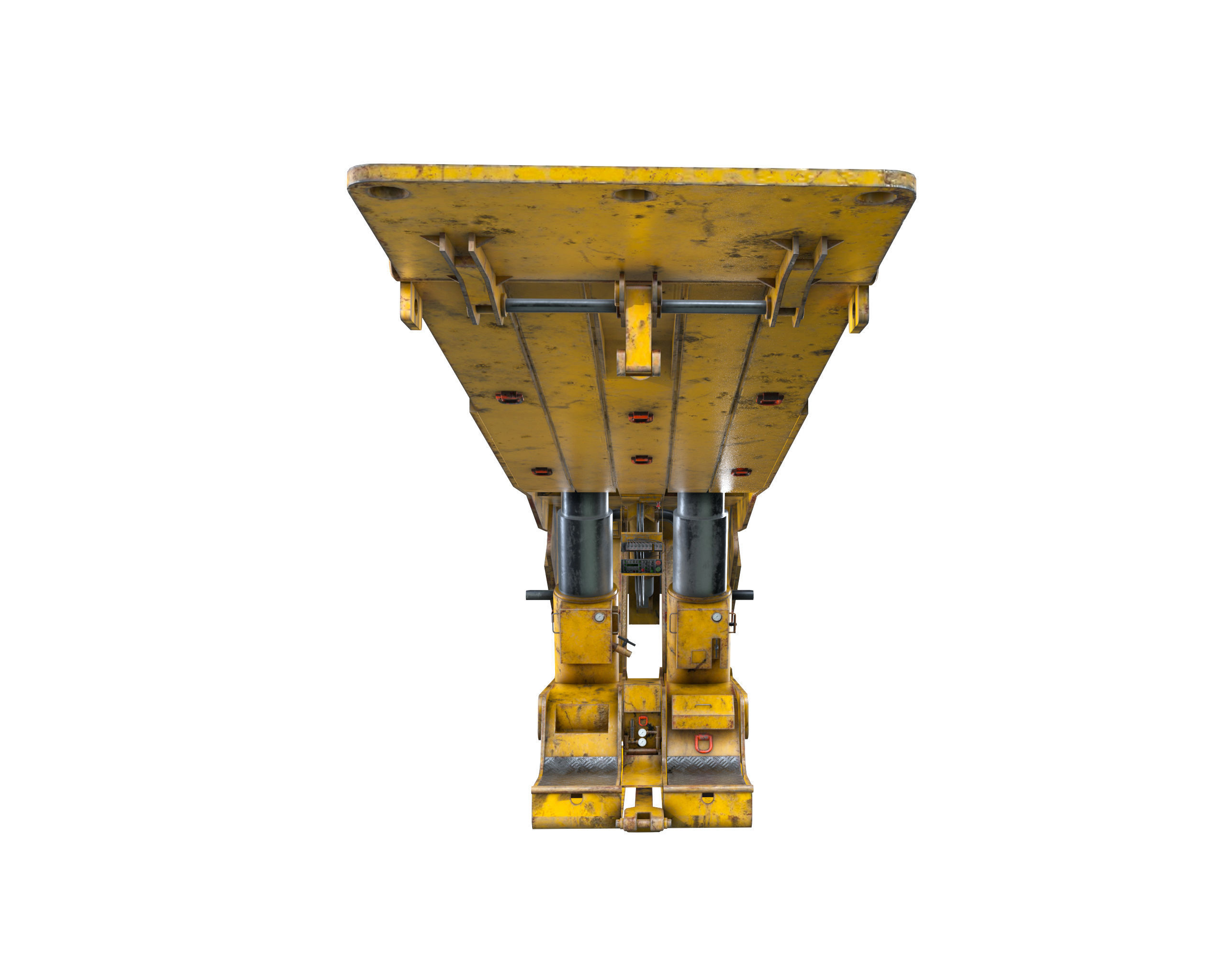 Longwall Mining Roof Support Low-poly 3D model_3