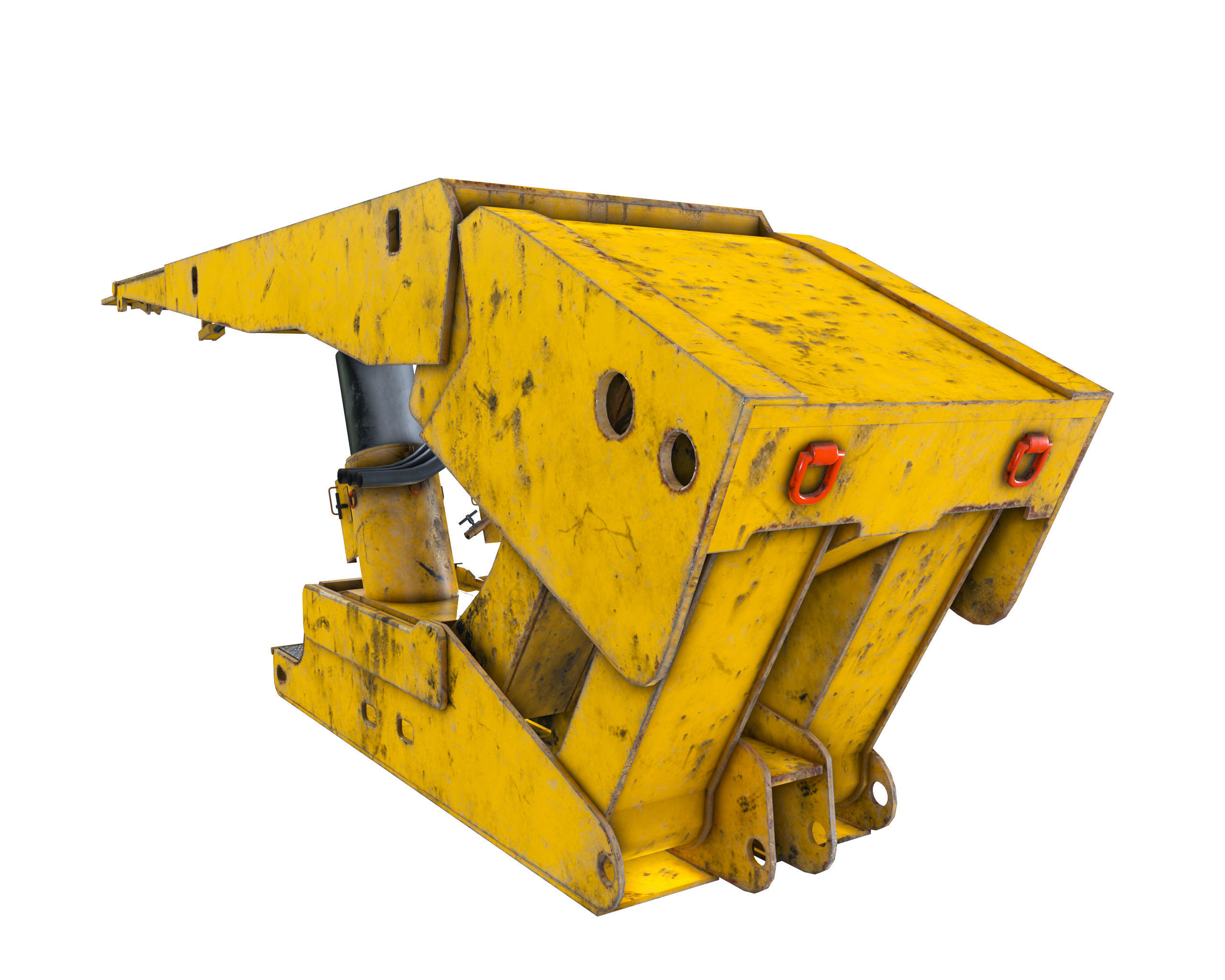 Longwall Mining Roof Support Low-poly 3D model_6