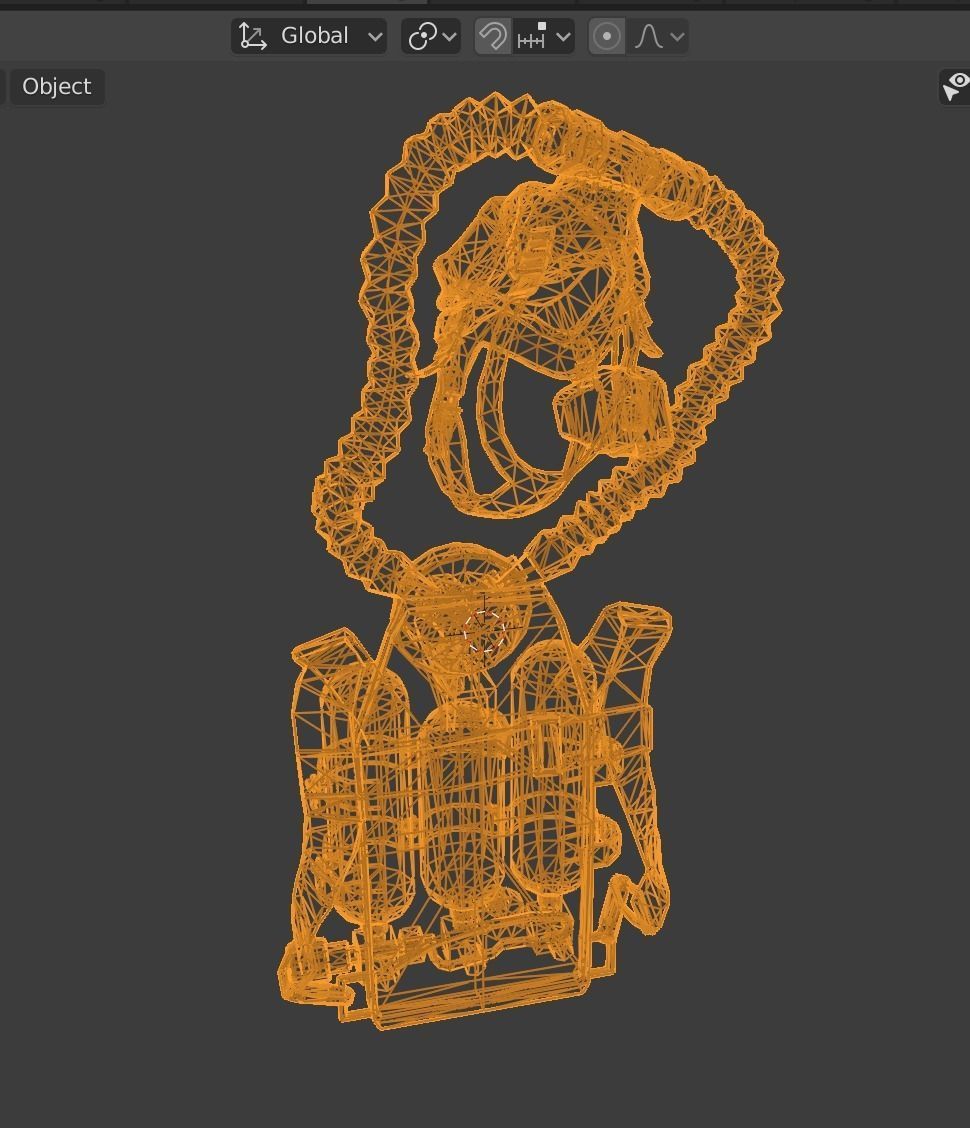 diving gear 2 Low-poly 3D model_2