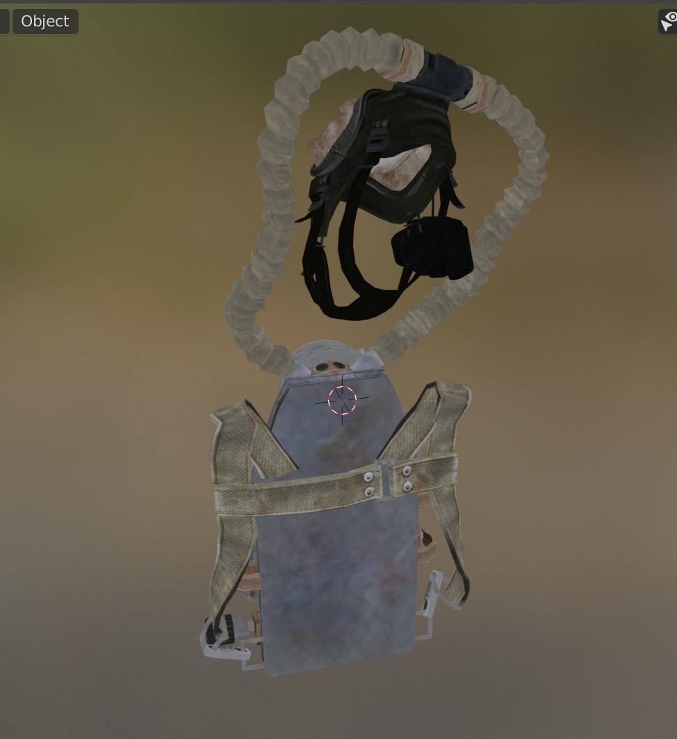 diving gear 2 Low-poly 3D model_1