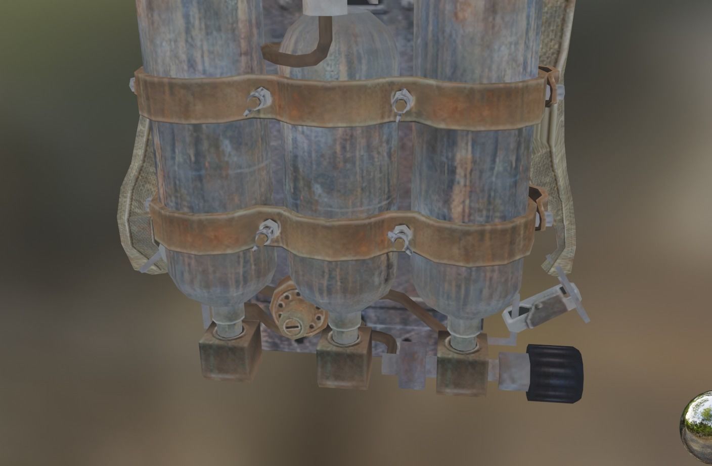 diving gear 2 Low-poly 3D model_5