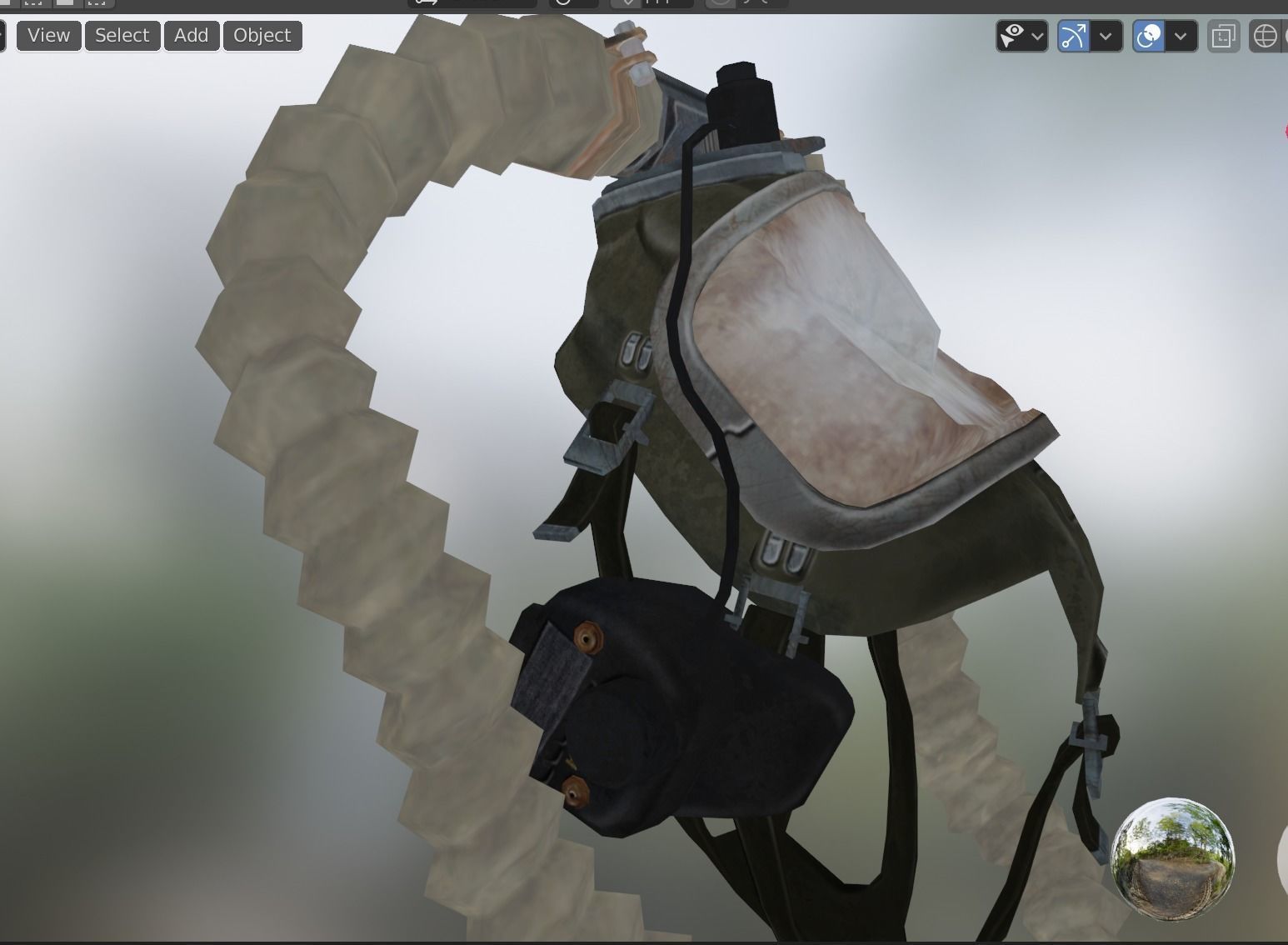 diving gear 2 Low-poly 3D model_9