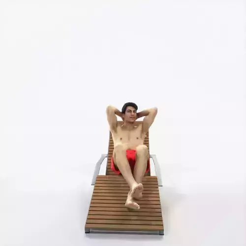 Prime 23A Beach Sitting Sports Man