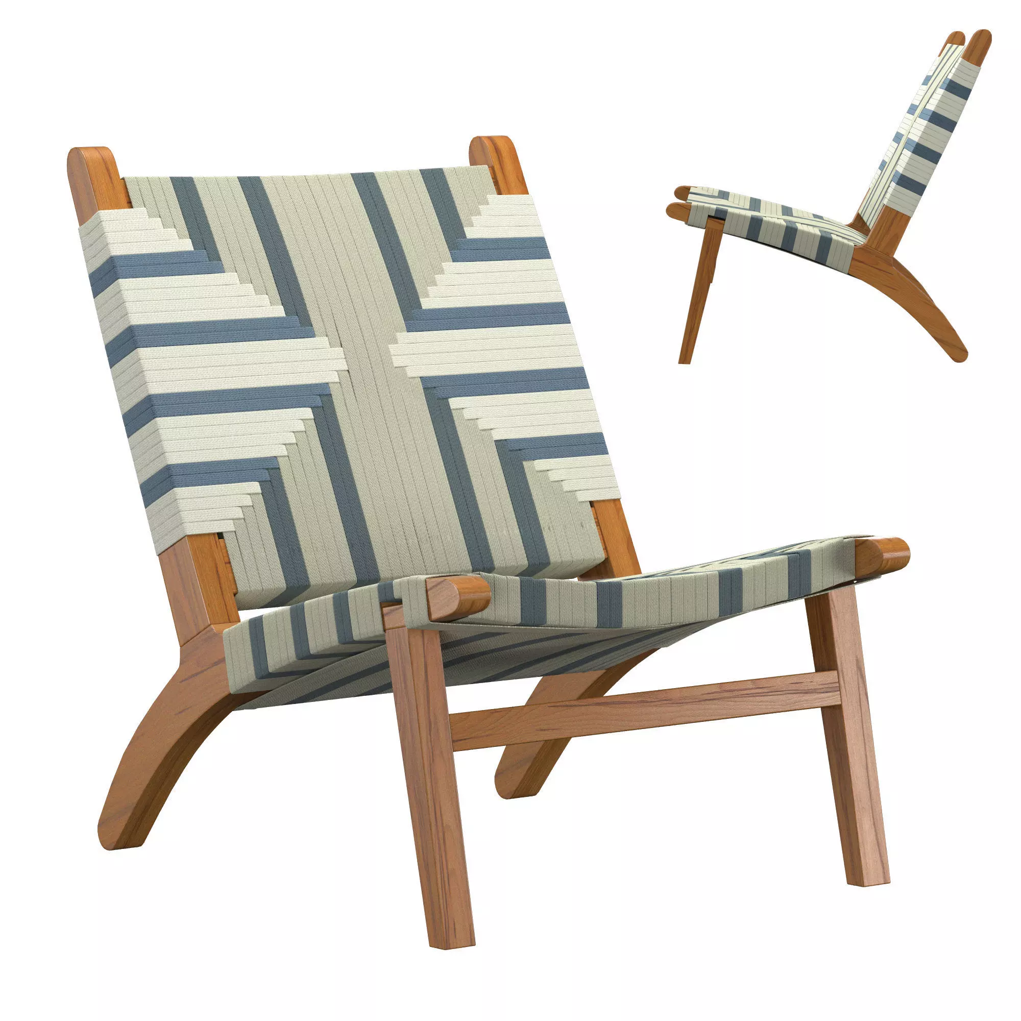 Masaya Lounge Chair Barks Pattern 3D model