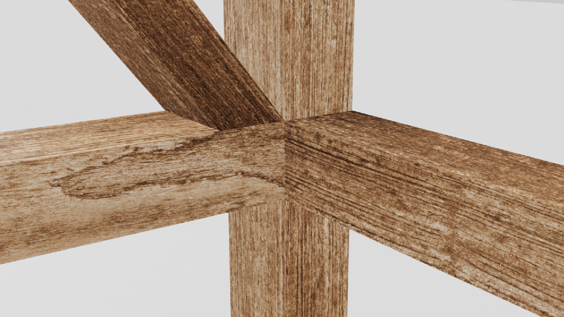 Dark Firewood Storage Low Poly Low-poly 3D model_6