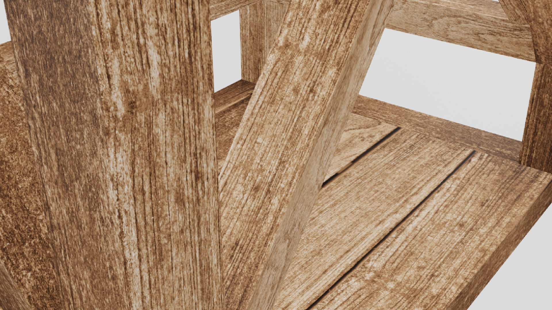 Dark Firewood Storage Low Poly Low-poly 3D model_5